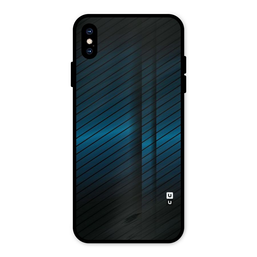 Royal Shade Blue Metal Back Case for iPhone XS Max
