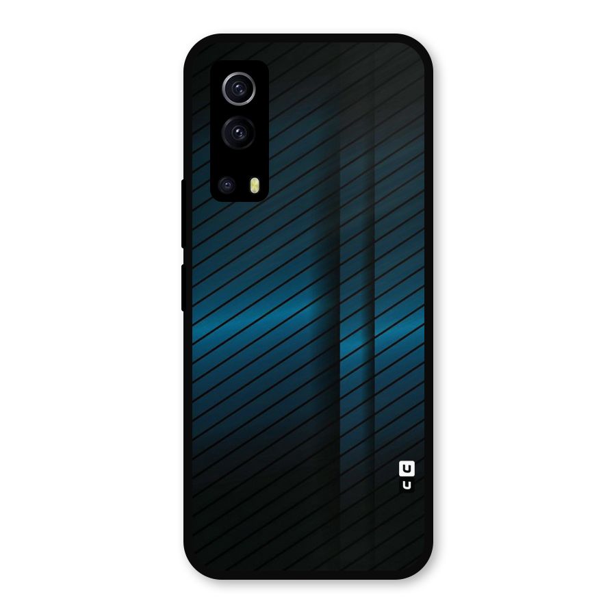 Royal Shade Blue Metal Back Case for iQOO Z3
