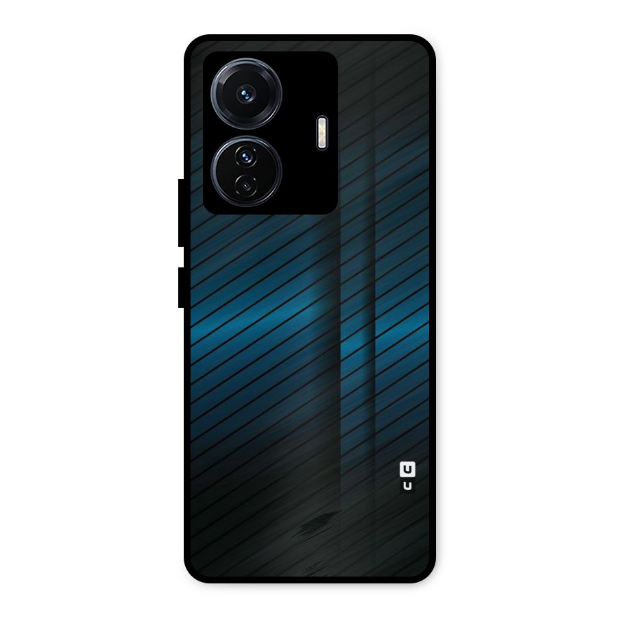 Royal Shade Blue Metal Back Case for iQOO Z6