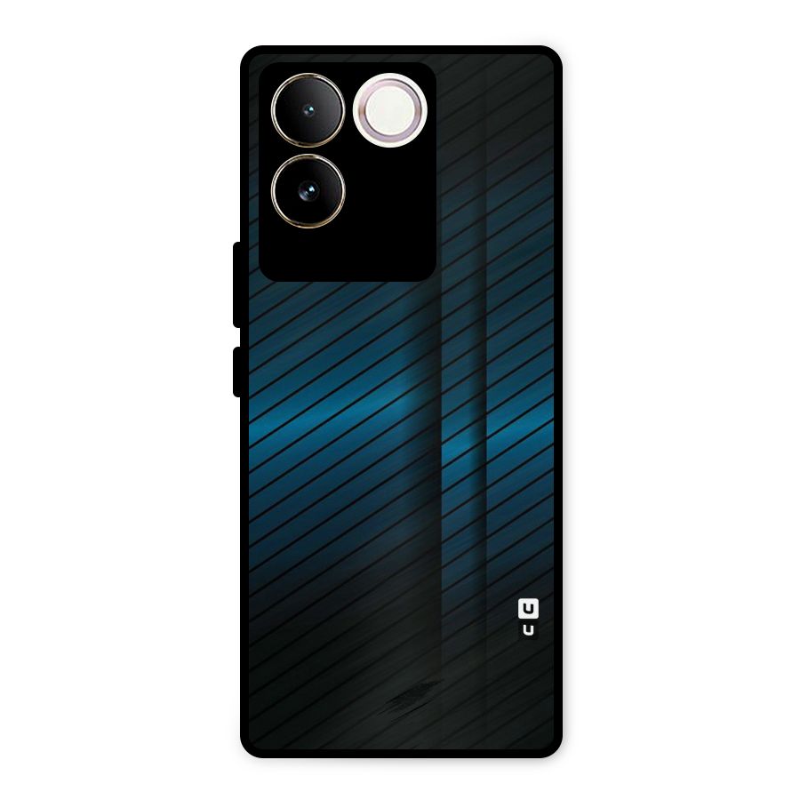 Royal Shade Blue Metal Back Case for iQOO Z7 Pro