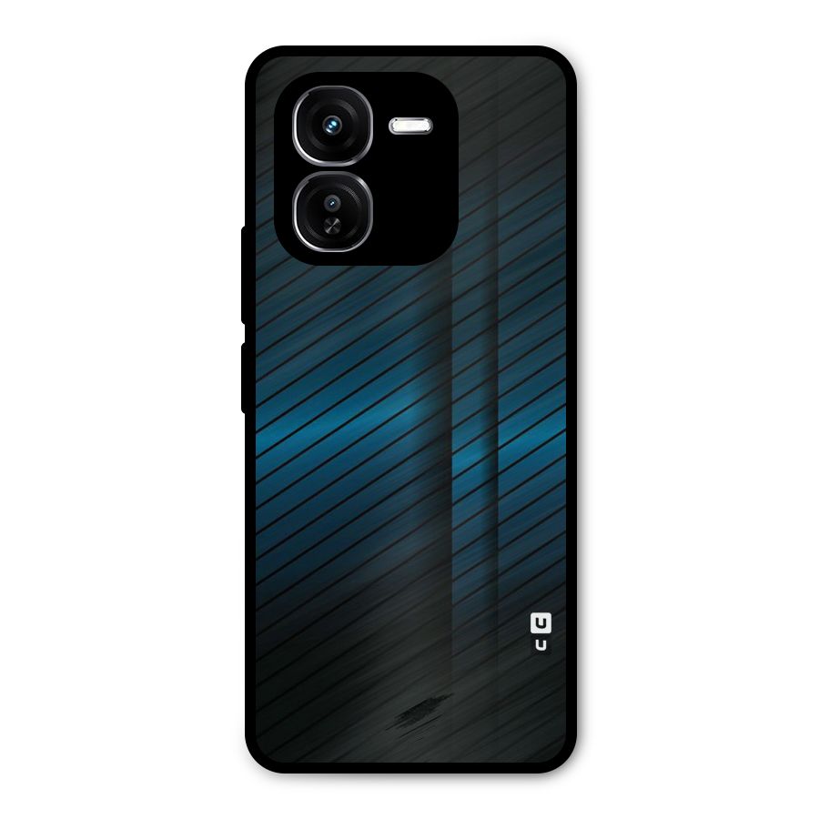 Royal Shade Blue Metal Back Case for iQOO Z9x
