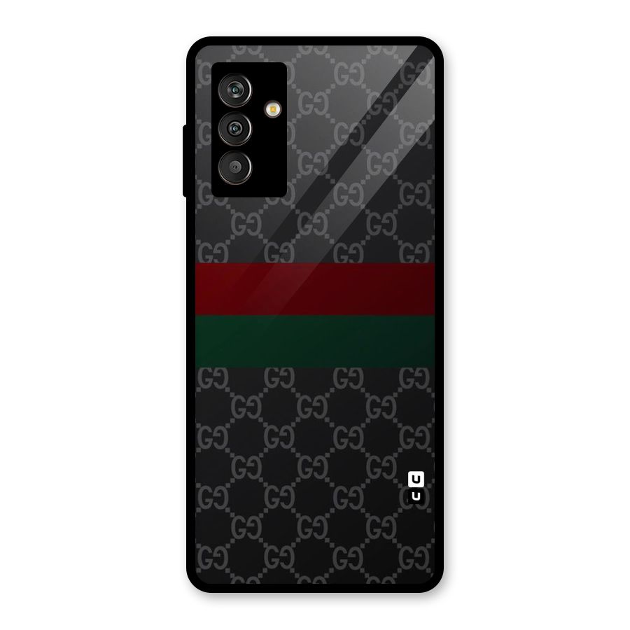 Royal Stripes Design Glass Back Case for Galaxy M13