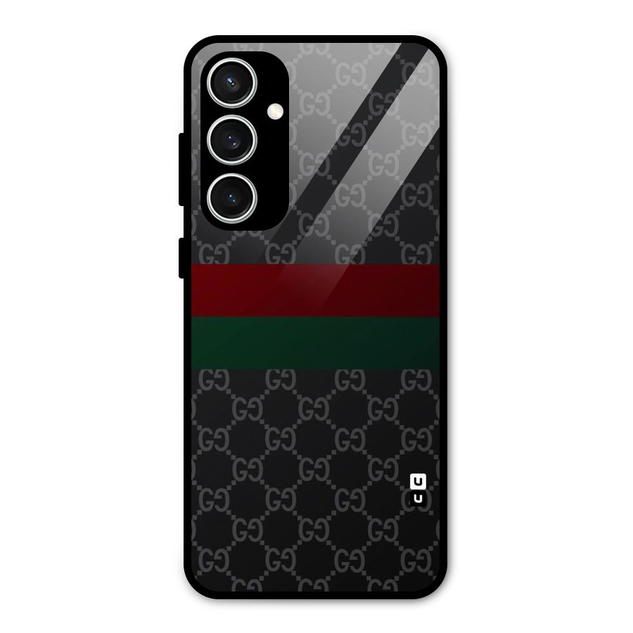 Royal Stripes Design Glass Back Case for Galaxy S23 FE