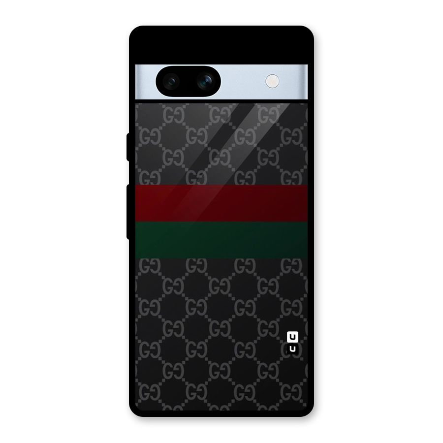 Royal Stripes Design Glass Back Case for Google Pixel 7a