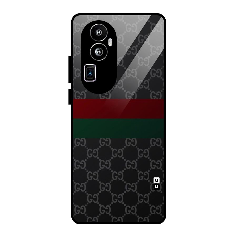 Royal Stripes Design Glass Back Case for Oppo Reno10 Pro Plus