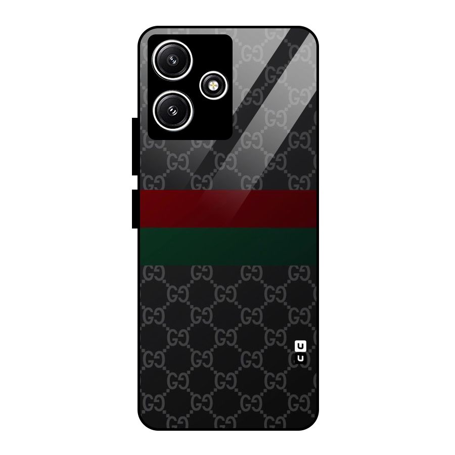 Royal Stripes Design Glass Back Case for Poco M6 Pro