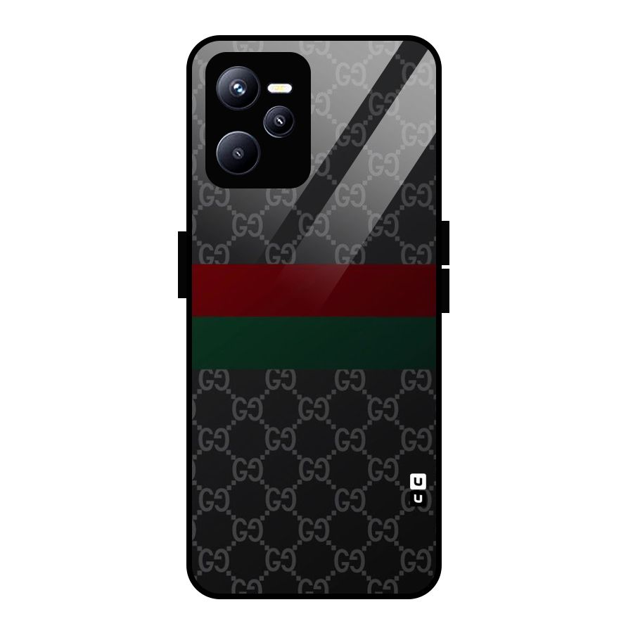 Royal Stripes Design Glass Back Case for Realme C35