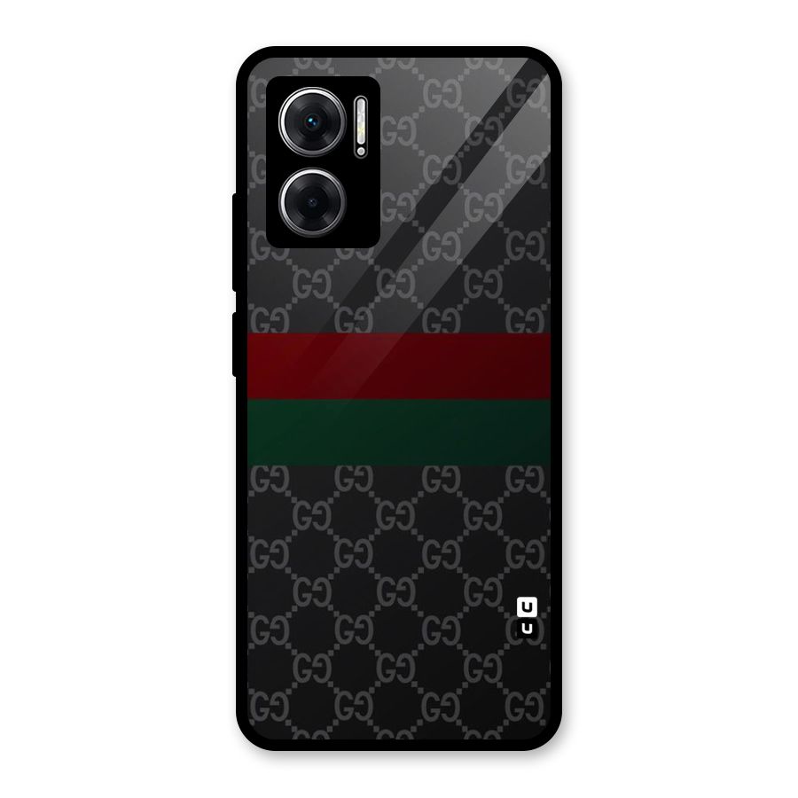 Royal Stripes Design Glass Back Case for Redmi 11 Prime 5G