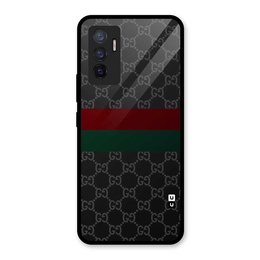Royal Stripes Design Glass Back Case for Vivo V23e