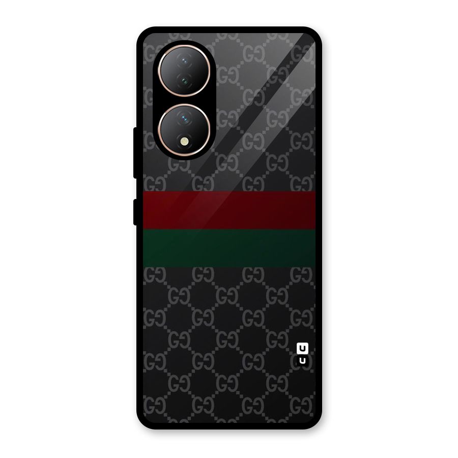 Royal Stripes Design Glass Back Case for Vivo Y100A
