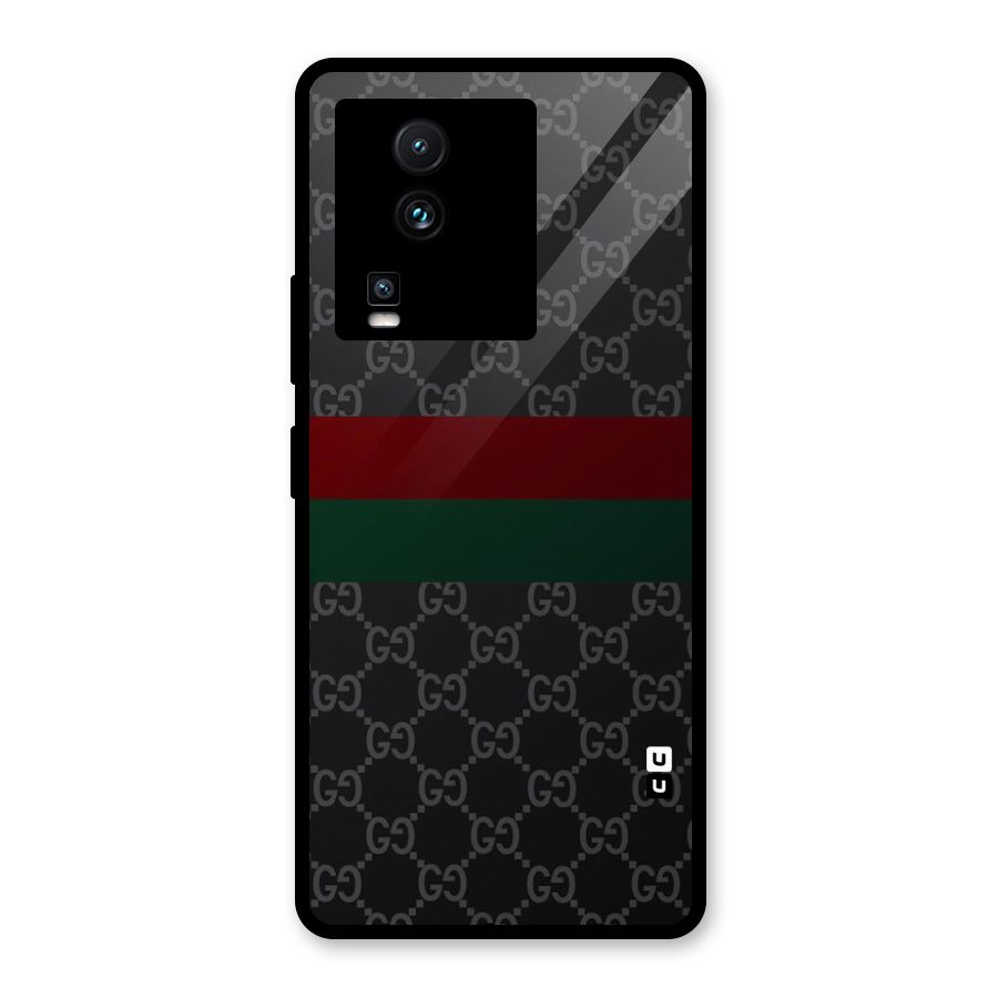 Royal Stripes Design Glass Back Case for Vivo iQOO Neo 7