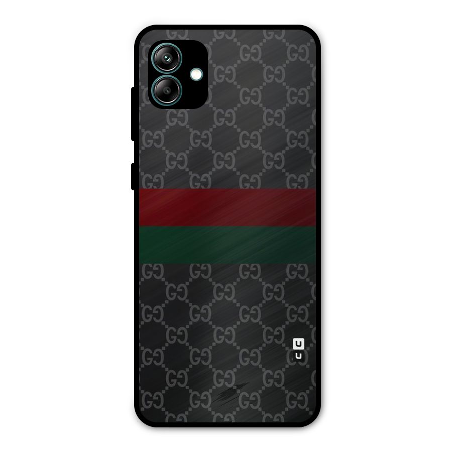Royal Stripes Design Metal Back Case for Galaxy A04