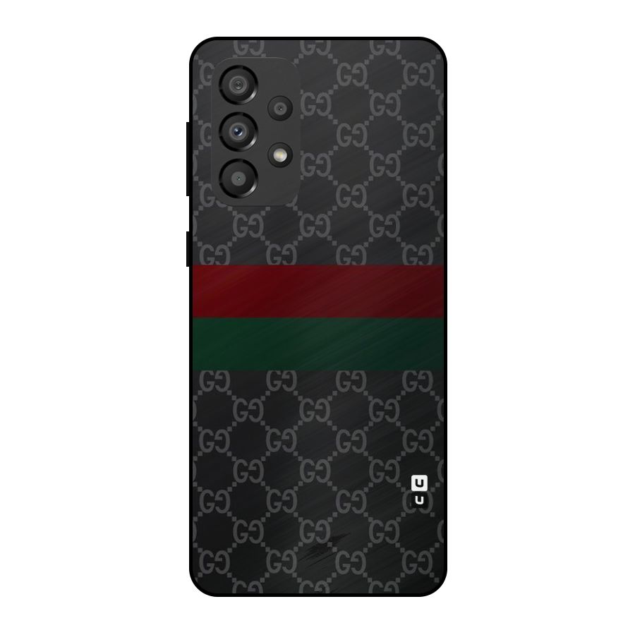 Royal Stripes Design Metal Back Case for Galaxy A33 5G