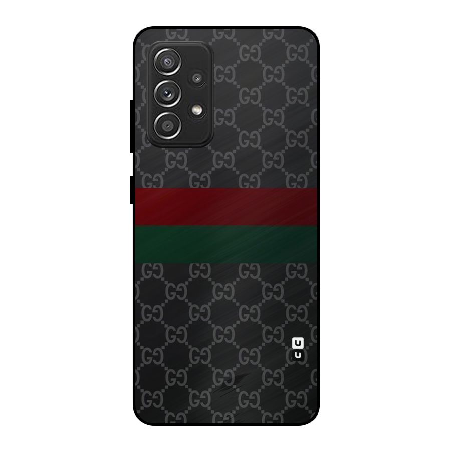 Royal Stripes Design Metal Back Case for Galaxy A52s 5G