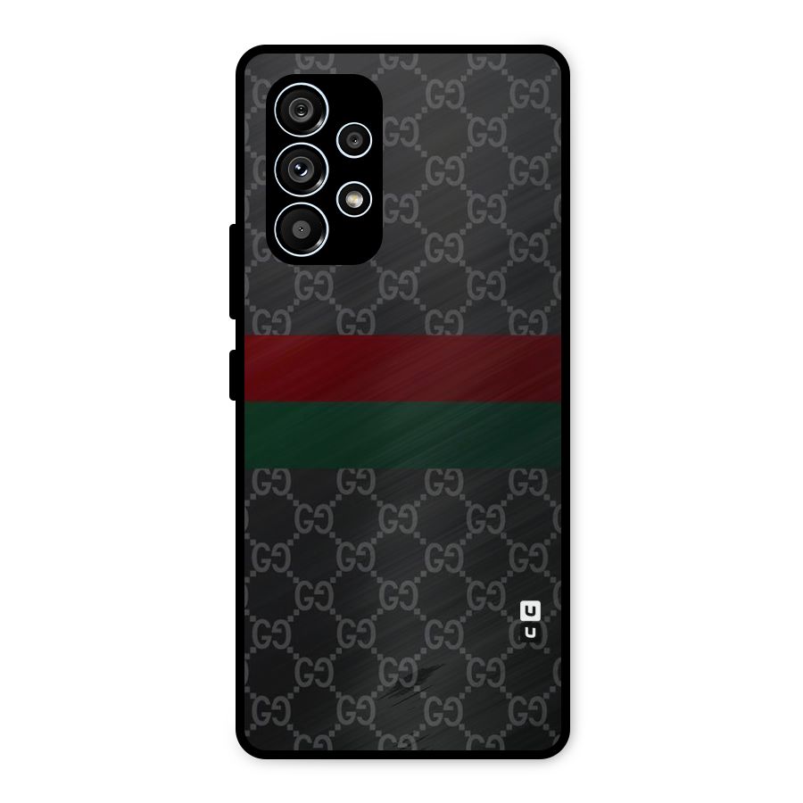 Royal Stripes Design Metal Back Case for Galaxy A53 5G