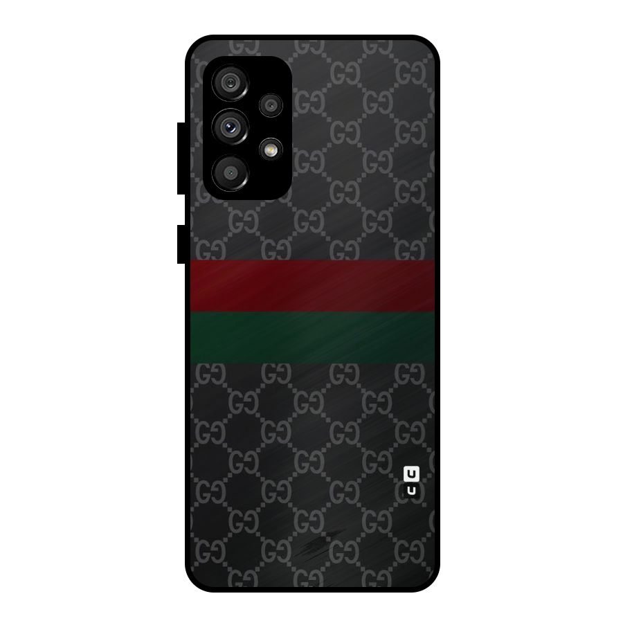 Royal Stripes Design Metal Back Case for Galaxy A73 5G