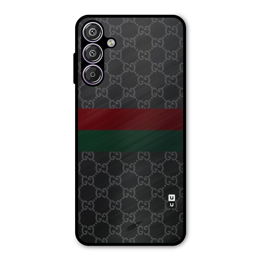 Royal Stripes Design Metal Back Case for Galaxy M15
