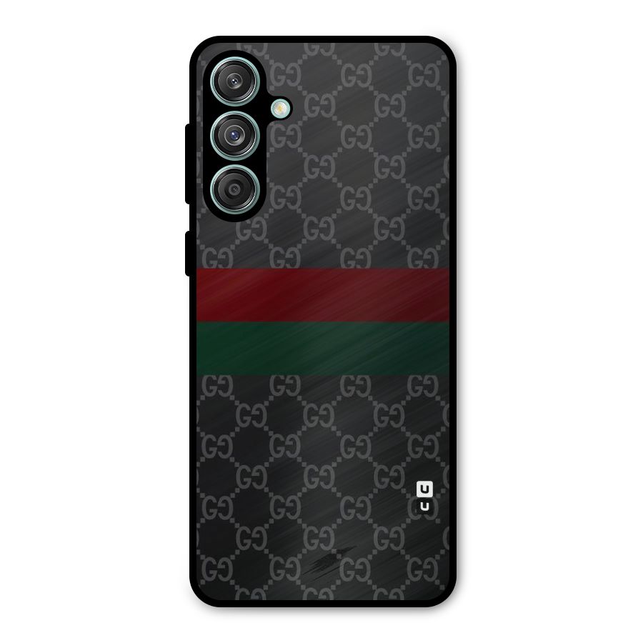 Royal Stripes Design Metal Back Case for Galaxy M55 5G