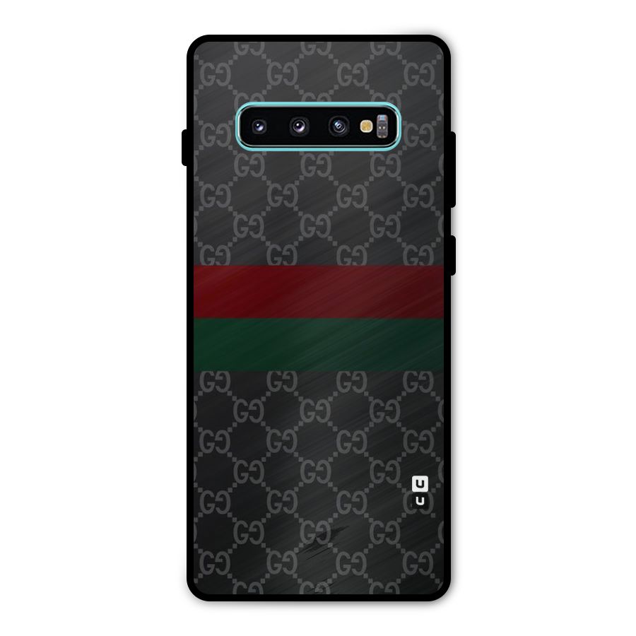Royal Stripes Design Metal Back Case for Galaxy S10 Plus