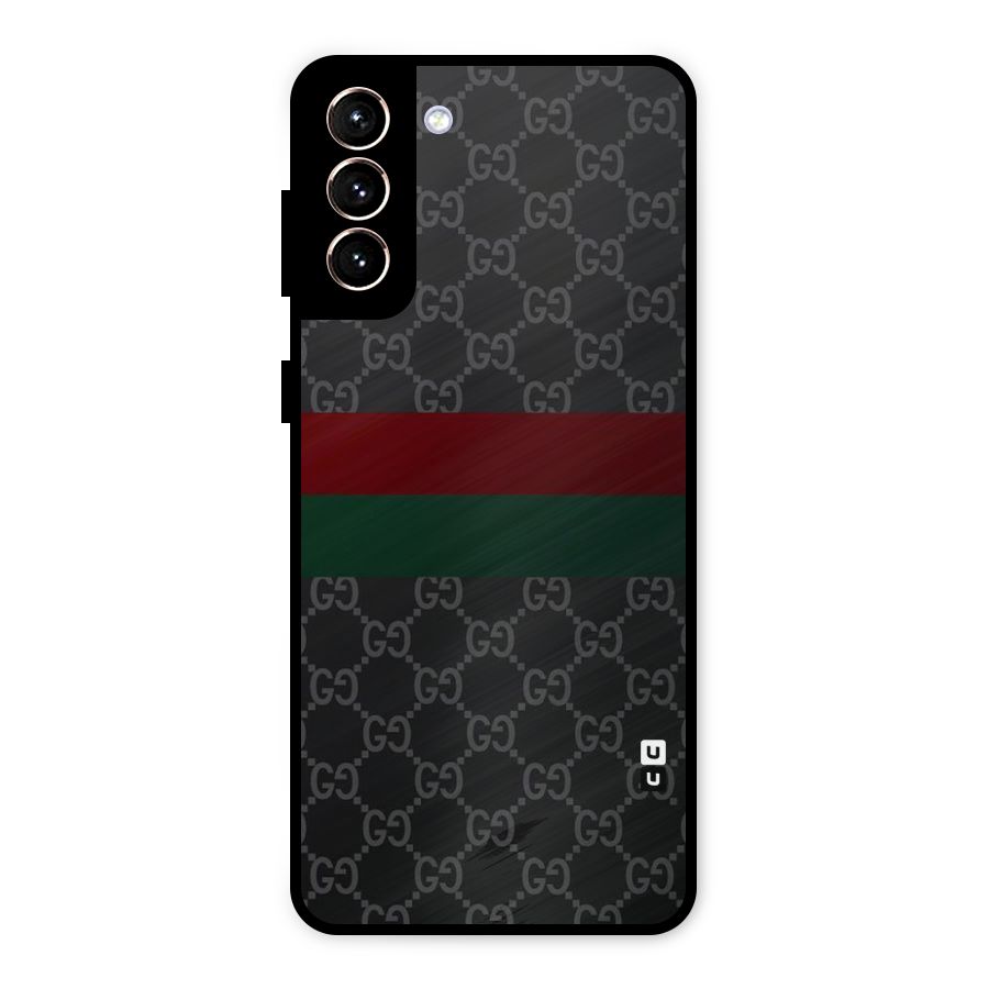 Royal Stripes Design Metal Back Case for Galaxy S21 Plus