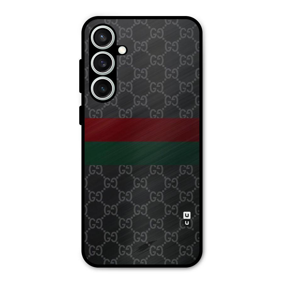 Royal Stripes Design Metal Back Case for Galaxy S23 FE