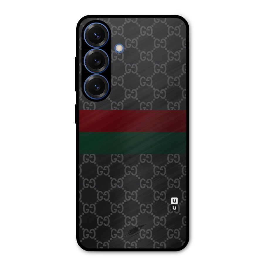 Royal Stripes Design Metal Back Case for Galaxy S25