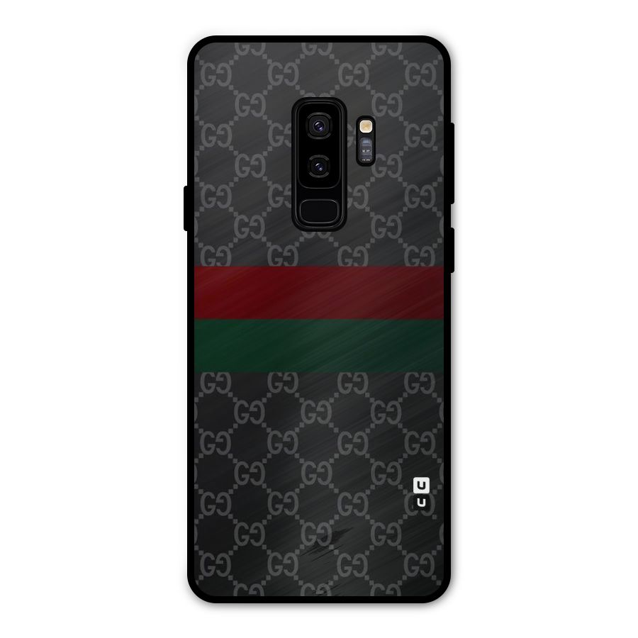 Royal Stripes Design Metal Back Case for Galaxy S9 Plus
