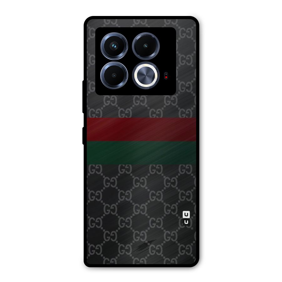 Royal Stripes Design Metal Back Case for Infinix Note 40 5G