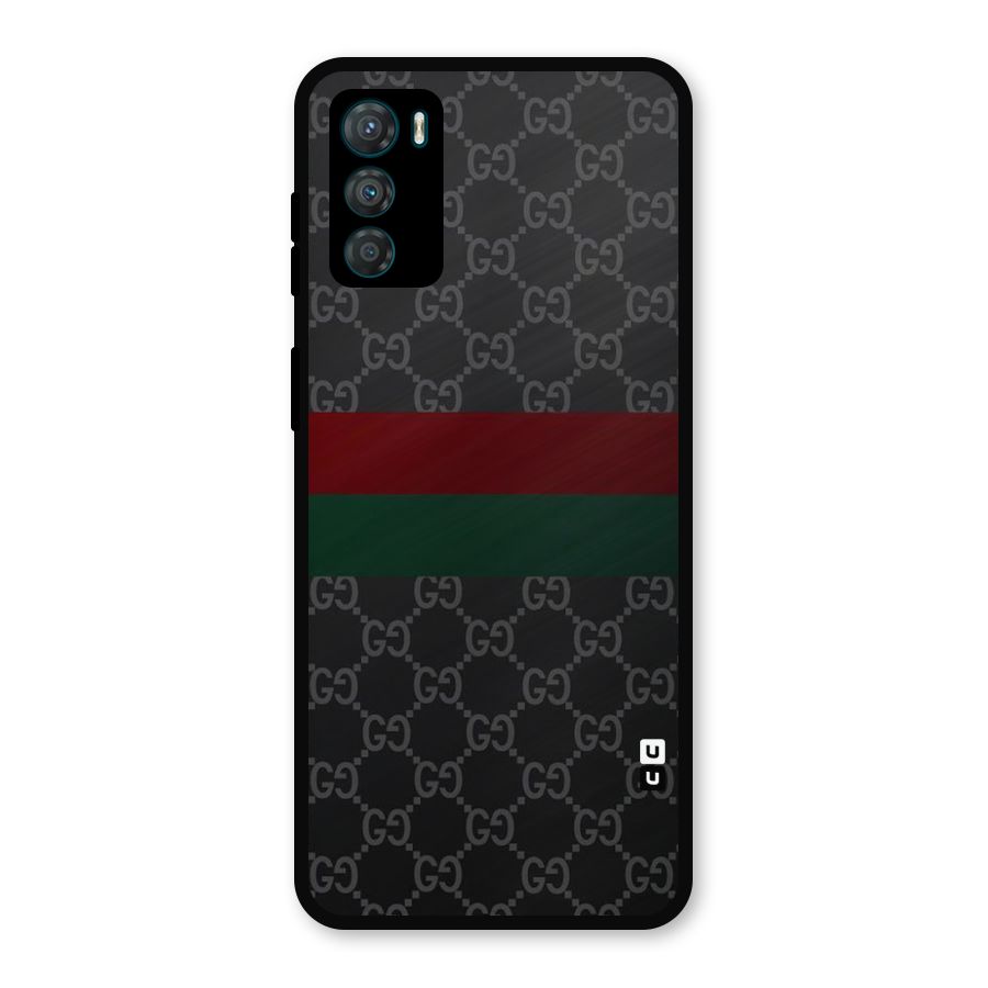Royal Stripes Design Metal Back Case for Moto G42