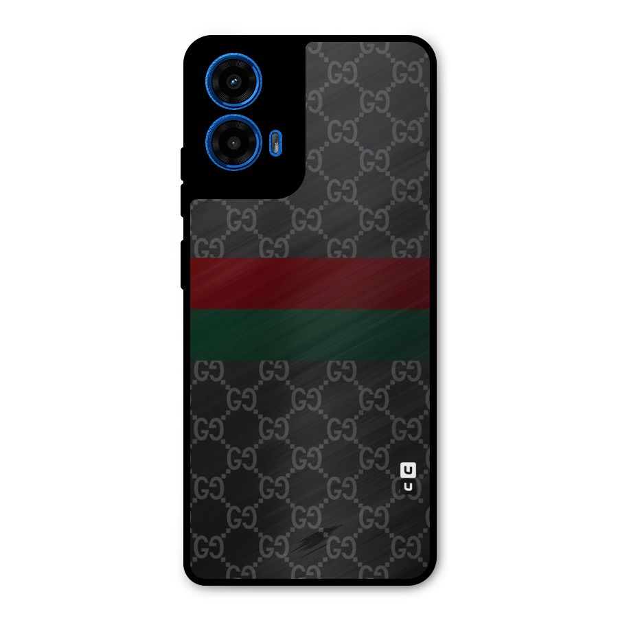 Royal Stripes Design Metal Back Case for Moto G45