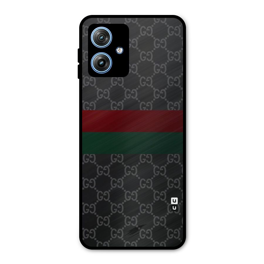 Royal Stripes Design Metal Back Case for Moto G54