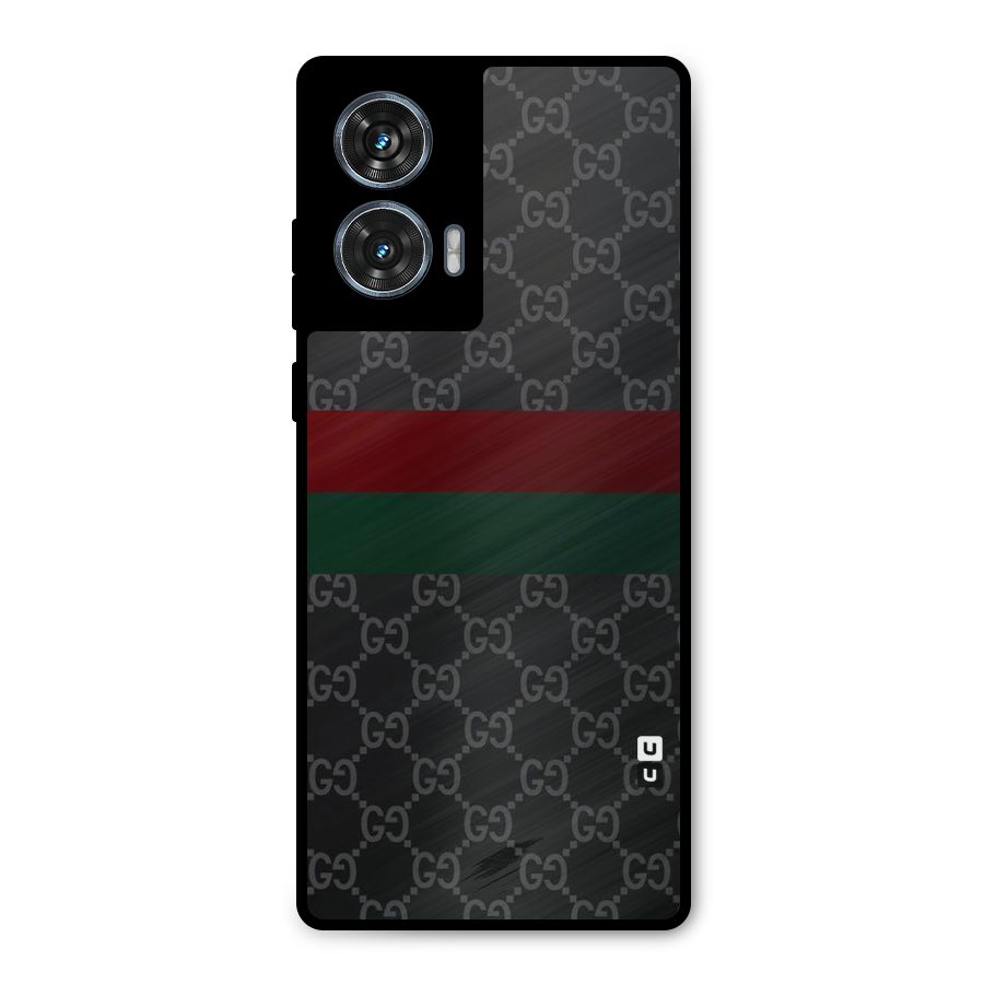 Royal Stripes Design Metal Back Case for Motorola Edge 50 Fusion