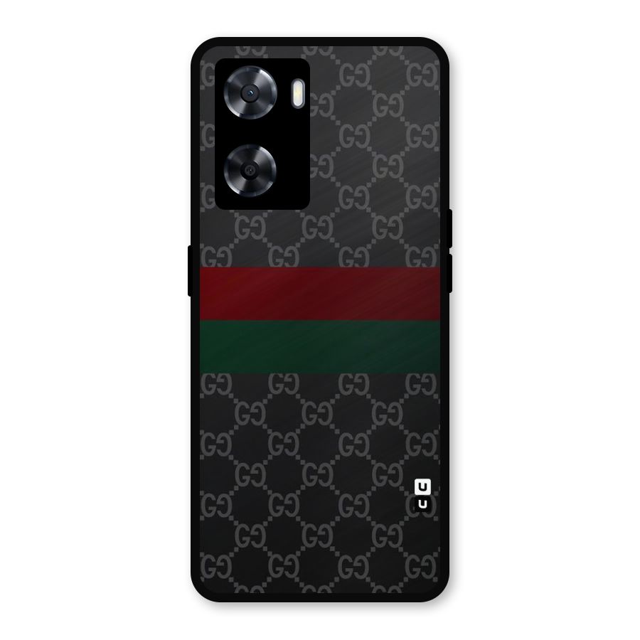Royal Stripes Design Metal Back Case for Oppo A57 2022