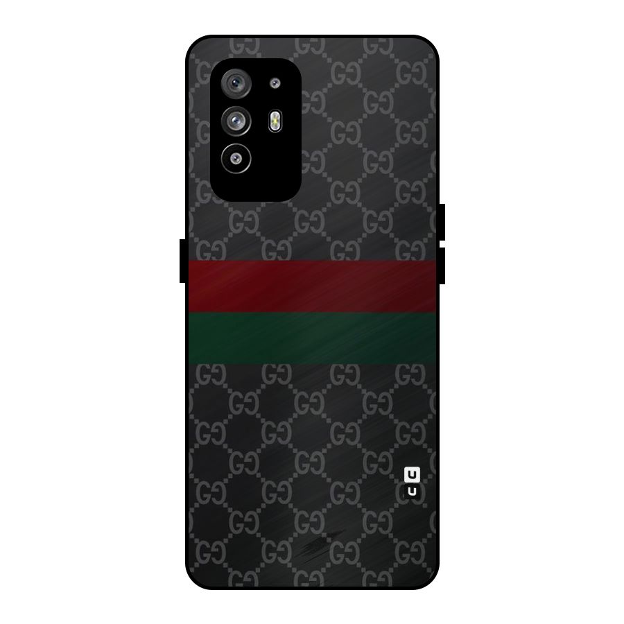 Royal Stripes Design Metal Back Case for Oppo F19 Pro Plus 5G
