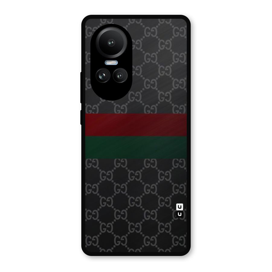 Royal Stripes Design Metal Back Case for Oppo Reno10