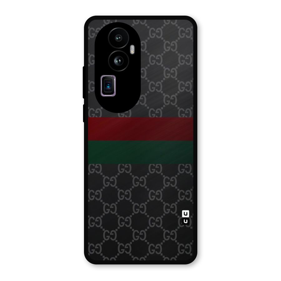 Royal Stripes Design Metal Back Case for Oppo Reno10 Pro Plus