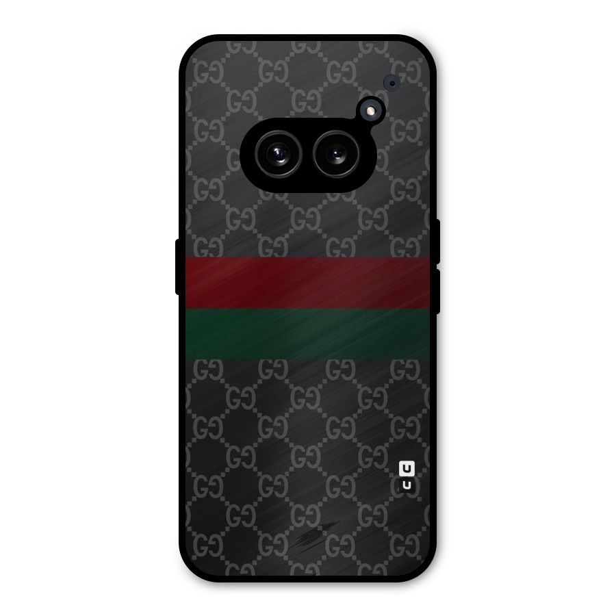 Royal Stripes Design Metal Back Case for Nothing Phone 2a