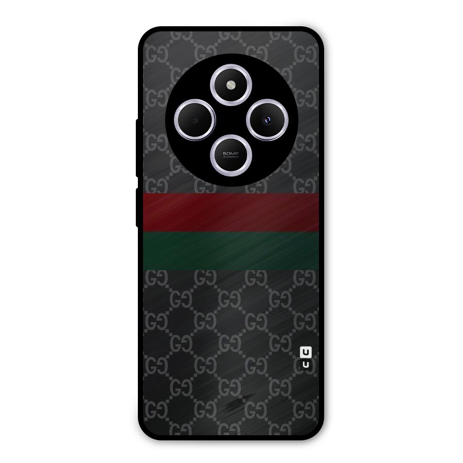 Royal Stripes Design Metal Back Case for Poco M7