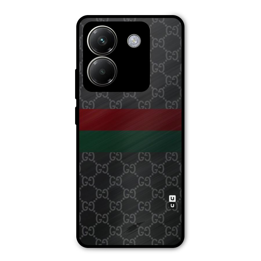 Royal Stripes Design Metal Back Case for Poco M7 Pro 5G