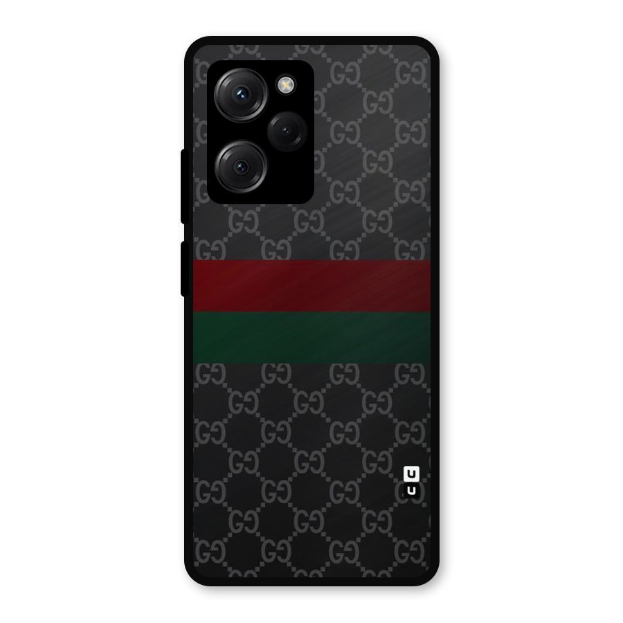 Royal Stripes Design Metal Back Case for Poco X5 Pro