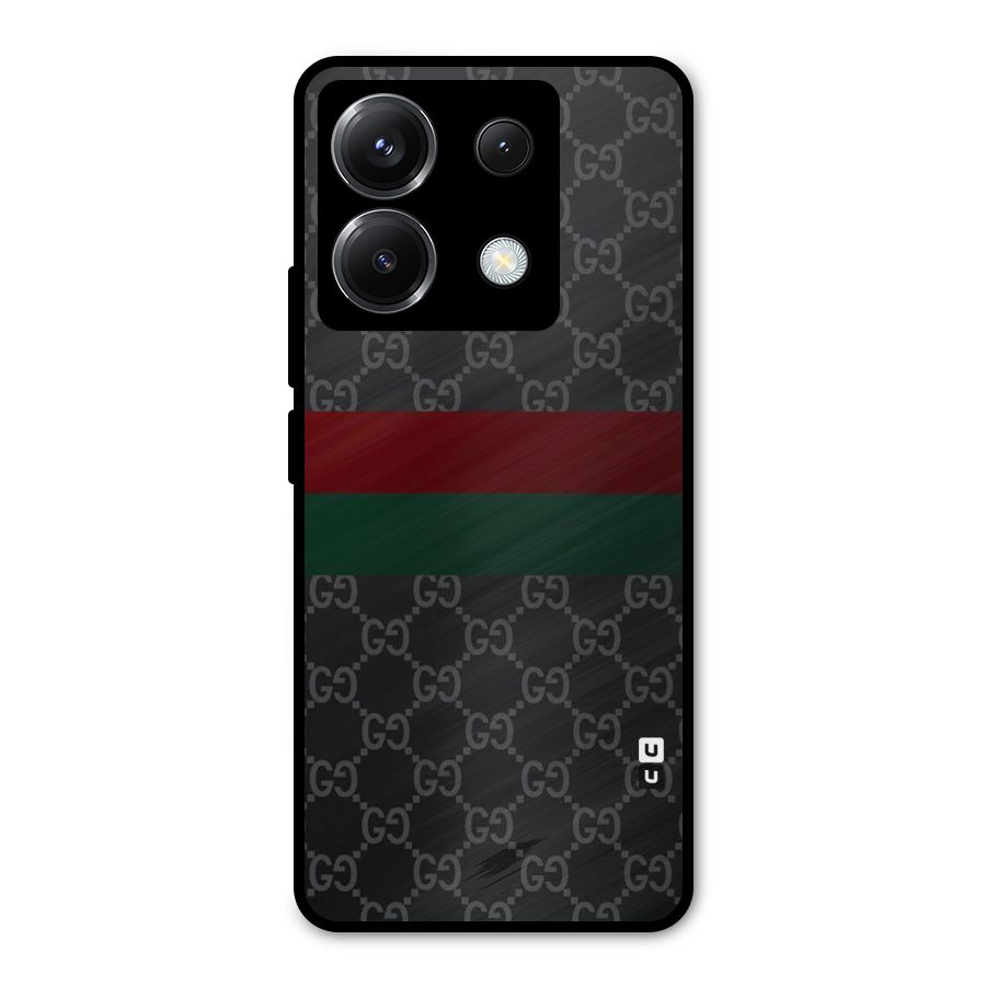 Royal Stripes Design Metal Back Case for Poco X6