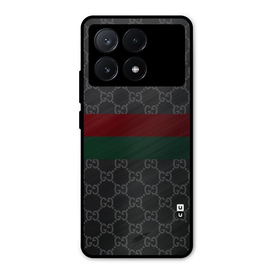 Royal Stripes Design Metal Back Case for Poco X6 Pro