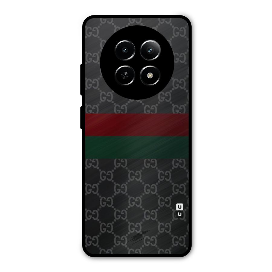 Royal Stripes Design Metal Back Case for Realme 12x 5G