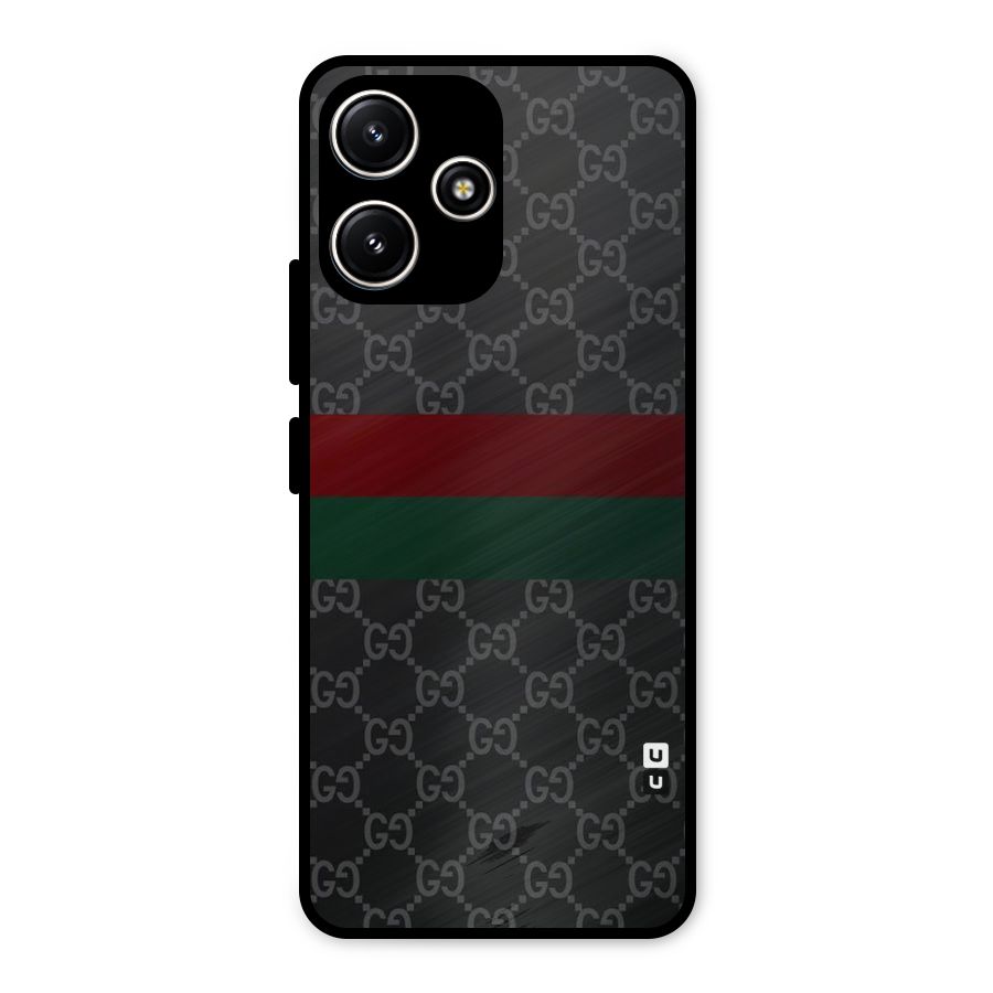Royal Stripes Design Metal Back Case for Redmi 12 5G