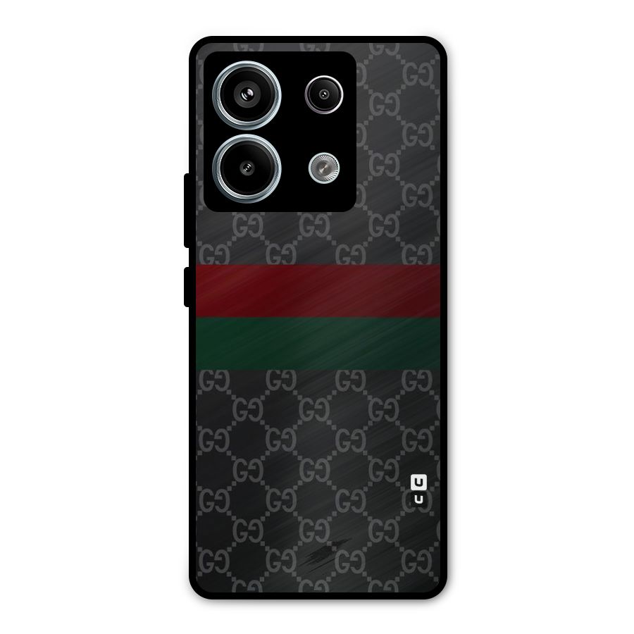 Royal Stripes Design Metal Back Case for Redmi Note 13 Pro 5G