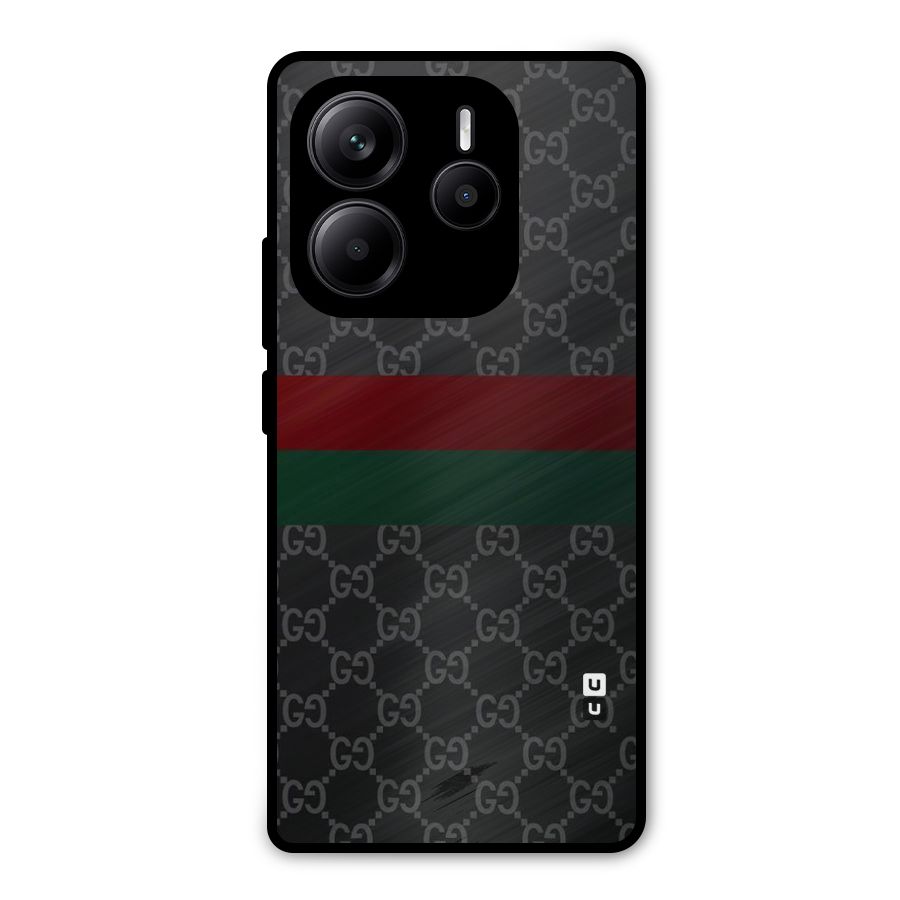 Royal Stripes Design Metal Back Case for Redmi Note 14 5G
