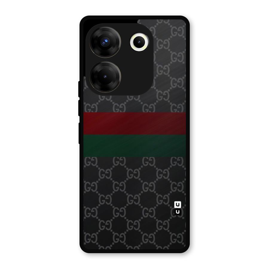 Royal Stripes Design Metal Back Case for Tecno Camon 20