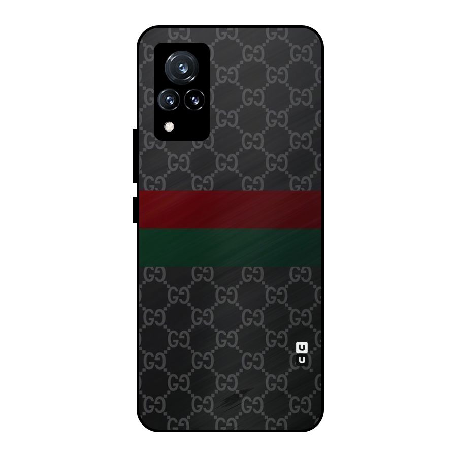 Royal Stripes Design Metal Back Case for Vivo V21 5G