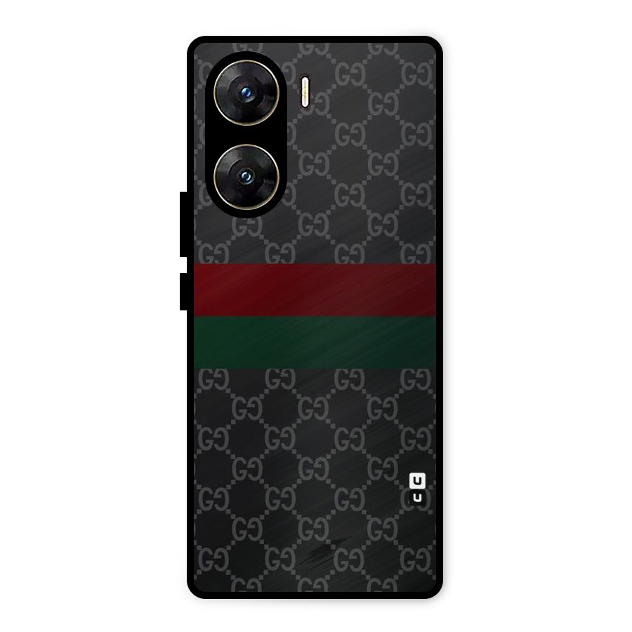 Royal Stripes Design Metal Back Case for Vivo V29e