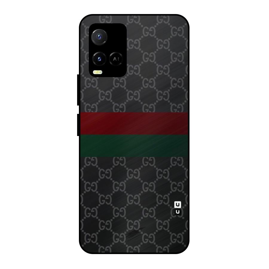 Royal Stripes Design Metal Back Case for Vivo Y21A